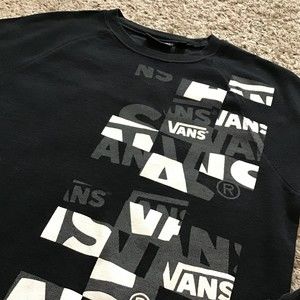Vans Thermal Long Sleeve Black Shirt With Nice Graphic Size Medium